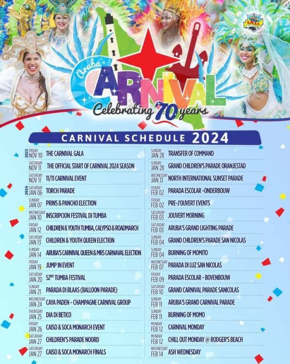 Aruba ya tin nan kalènder temporada Karnaval 2024 Vigilante